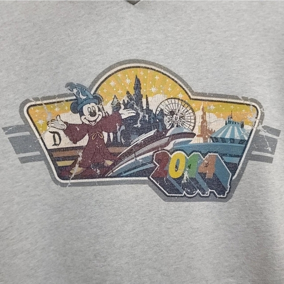 Mickey Mouse Mens Size XL Grey 2014 Disneyland Hoodie - Picture 4 of 4